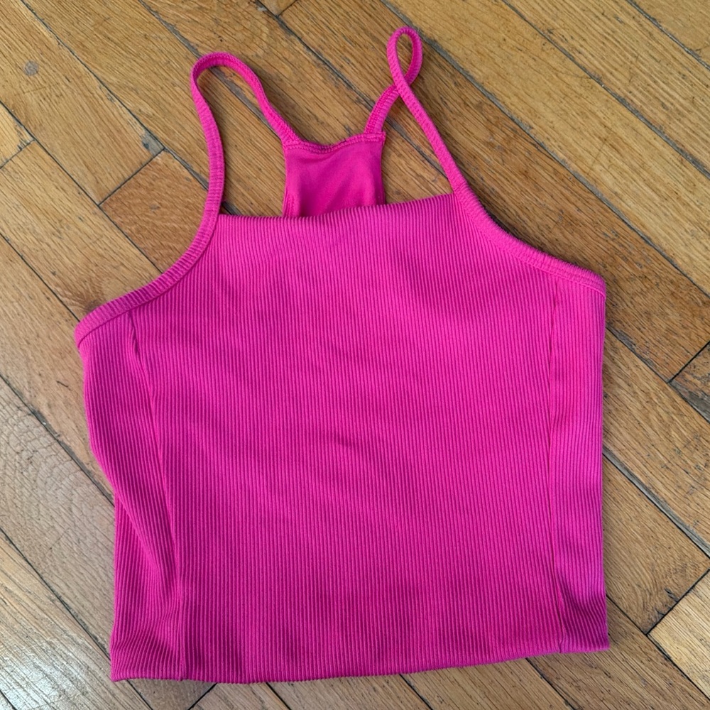 The North Face Vibrant Pink Ribbed Tank